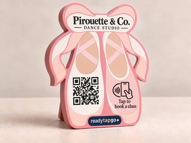 Pirouette and Co ballet studio sign with its own printed support