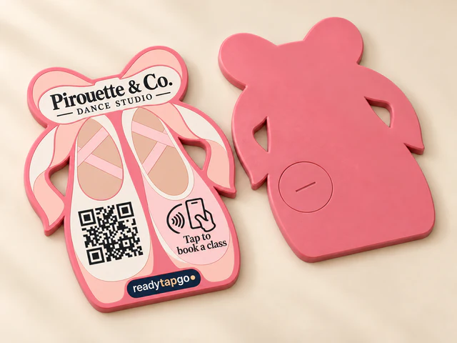 Pirouette & Co. front and back, showing the recessed quarter-turn NFC cover